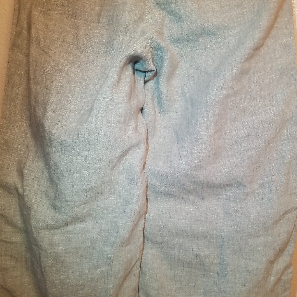 Athleta Cabo Linen Wide Leg Pant Grey Size 6 - Picture 9 of 12
